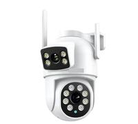 KJUEQ 8MP PTZ Camera Dual Lens Auto Tracking Ai Human Detection CCTV Video Outdoor Surveillance Camera Security CCTV IP Cameras(8MP Camera Add 32GB)
