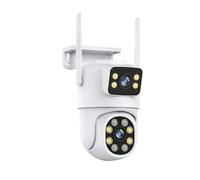 KJUEQ 8MP PTZ Camera Outdoor Night Vision Dual Screen Human Detection 4MP Security Protection CCTV Surveillance IP Camera(8MP NO SD Card)