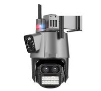 KJUEQ 9MP PTZ Camera Dual Screen 8X Digital Zoom Human Detection Outdoor Security Protection CCTV Surveillance IP Camera(9MP Camera Add 128GB)
