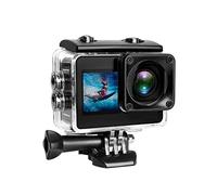 KJUEQ A10 Action Camera 4k EIS Ultra HD 20MP 170D Underwater Waterproof Cam Touch Screen 4X Zoom Video Go Sport Pro Cam(Standard,Only Action camera)