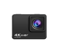 KJUEQ Action Camera 4K 60FPS Cameras 24MP 2.0 Touch LCD 4X EIS Dual Screen Waterproof Remote Control Webcam Sport Video Recorder(Standard,Single Screen S9)