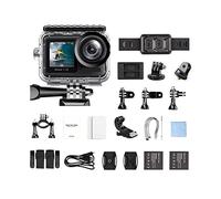 KJUEQ Action Camera Brave 7 LE 4K30FPS 20MP 4K Sports Camera Waterproof Cam Touch Screen Vlog Camera EIS 2.0 Remote Control