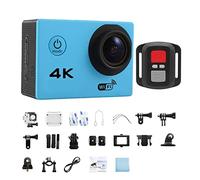 KJUEQ Action Camera Ultra HD 4K/30fps 2.0-inch 170D Underwater Waterproof Helmet Video Recording Cameras Sport Cam(Blu)