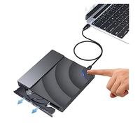 KJUEQ External DVD Drive High-speed USB 3.0 CD DVD Laptop Player Driver Touch Control CD-RW