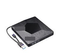 KJUEQ External DVD Drive Optical Drive USB/Type C CD ROM Player CD-RW Burner Writer Reader Recorder Portable For Laptop