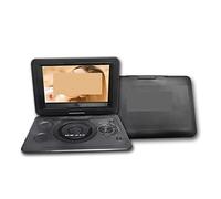 KJUEQ HD Portable Rotating Screen Smart TV VCD DVD Player SD Card USB Video Player With Rechargeable Battery(Nero)