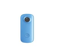 KJUEQ Mini Thumb Camera 1080P30FPS / 4K30FPS H.265 12MP 2.4G 30M Waterproof Case Action Sport DV Camcorder(C100 Add 64GB,Blu)