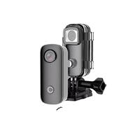 KJUEQ Mini Thumb Camera 1080P30FPS / 4K30FPS H.265 12MP 2.4G 30M Waterproof Case Action Sport DV Camcorder(C100 Add 64GB,Nero)