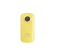 KJUEQ Mini Thumb Camera 1080P30FPS / 4K30FPS H.265 12MP 2.4G 30M Waterproof Case Action Sport DV Camcorder(C100Plus add 128GB,Giallo)