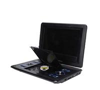 KJUEQ Portable DVD Player Rotating Rechargeable HD CD DVD Player With LED Screen For Car Travel Support FM Radio Function(Baby blue)