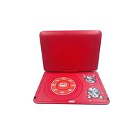 KJUEQ Portable DVD Player With Rechargeable Battery Swivel Display Screen And Dual Speakers Mobile DVD Player For Kids(Rosso)