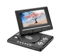 KJUEQ Portable Mobile DVD WithTelevision Built In Battery Rotatable Intelligent Power-off Memory Function Mini Television