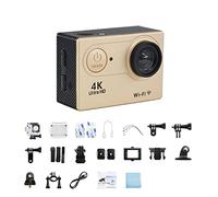 KJUEQ Ultra HD 4K/30fps Outdoor Mini Action Camera Remote Control Sport Camera Waterproof Pro Moto Helmet Sports Camera(32G Card,3)