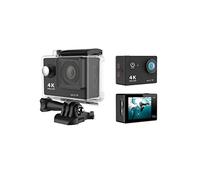 KJUEQ Ultra HD Underwater Camera H9R 12MP 2inch LCD 30M Waterproof 170D Remote Control Helmet Bicycle Video Camera Outdoor Sport Cam(H9 0ption3,Nero)