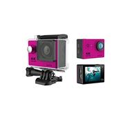 KJUEQ Ultra HD Underwater Camera H9R 12MP 2inch LCD 30M Waterproof 170D Remote Control Helmet Bicycle Video Camera Outdoor Sport Cam(H9R 0ption2,Rosso)