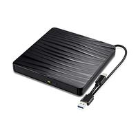 KJUEQ USB 3.0 Type C External CD Drive Dual Interface DVD Burner Writer DVD-RW DVD ROM Player
