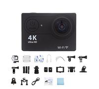 KJUEQ Waterproof Action Camera 4K Ultra HD 4K Action Camera 1080P/30fps 2.0-inch Screen 170D(32G Card,Nero)