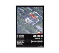 KJUFE Kendrick Lamar Poster Not Like Us Poster 2 Canvas Poster Bedroom Decor Landscape Office Room Decor Gift 12x18inch(30x45cm)