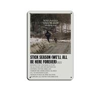 KJUFE Noah Kahan Stick Season We'll All Be Here Forever Poster 1 Retro Poster Metal Tin Sign Chic Art Retro Iron Painting Bar People Cave Cafe Family Garage Poster Wall Decoration 8x12inch(20x30cm)
