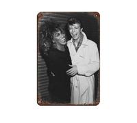 KJUFE Tina Singer Turner And David Singer Bowie Poster Retro Poster Metal Tin Sign Chic Art Retro Iron Painting Bar People Cave Cafe Family Garage Poster Wall Decoration 8x12inch(20x30cm)