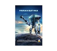 KJUFE Video Games Prawn Suit Subnautica Poster 59 Canvas Poster Bedroom Decor Landscape Office Room Decor Gift 16x24inch(40x60cm)