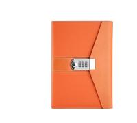 KJUUQBZL 200 Pages Notebook Password Book Secret Diary Password Lock Notebook Notepad School Office Stationery Supplies Children Gifts(Orange)