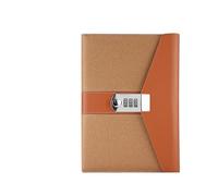 KJUUQBZL 200 Pages Notebook Password Book Secret Diary Password Lock Notebook Notepad School Office Stationery Supplies Children Gifts(Brown)