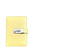 KJUUQBZL A6 Binder Portable Creative Password Diary Multi-function Locked Notepad Stationery Notebooks And Journals Sketchbook(A6-yellow)