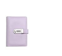 KJUUQBZL A6 Binder Portable Creative Password Diary Multi-function Locked Notepad Stationery Notebooks And Journals Sketchbook(A6-purple)