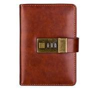 KJUUQBZL A7 Retro Pocket Notebook Journal Program Agenda Diary Book Password Lock Office Supplies Student Creative Stationery
