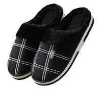 KJUUQBZL Big Size 48 49 50 51 Men Autumn Winter Home Warm Plush Slippers Large Plus Indoor Bedroom Casual Shoes Furry Non Slip Slides(7,42-43)