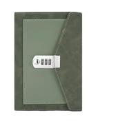 KJUUQBZL Book With Secret Notes Trifold School Password Office Notebook Supplies Agenda Lock Notepad Meeting Diary Student(Green)
