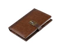 KJUUQBZL Diary A5 Binder Notebook With Lock Spiral Journal Rings Notepad Sketchbook Padlock Agenda Planner Stationery Organizer Note Book(Chocolate)