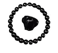 KJUUQBZL Golden Obsidian Stone Beads Bracelet Men Women Light Rainbow Raw Round Bead Energy Jewelry(21cm,8MM BEADS_24 ONYX)