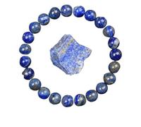 KJUUQBZL Golden Obsidian Stone Beads Bracelet Men Women Light Rainbow Raw Round Bead Energy Jewelry(21cm,8MM BEADS_5 LAPIS LAZULI)