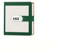 KJUUQBZL Journal Square Notepad Password Lock Diary Small Agenda 200 Pages Notebooks Stationery Notebook Planner Writing Pads Office(Green)