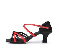 KJUUQBZL Women Latin Shoes Ballroom Tango Dancing Shoes For Women Dance Sandals(5cm 2 Hong,37)