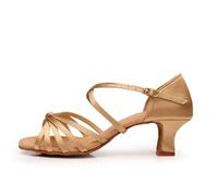 KJUUQBZL Women Latin Shoes Ballroom Tango Dancing Shoes For Women Dance Sandals(5cm qian fu,35)