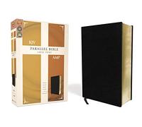 KJV, Amplified, Parallel Bible, Large Print, Bonded Leather, Black, Red Letter Edition Two Bible Versions Together for Study and Comparison