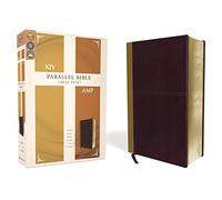 KJV, Amplified, Parallel Bible, Large Print, Leathersoft, Tan/Burgundy, Red Letter: Two Bible Versions Together for Study and Comparison