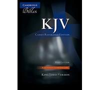 KJV Cameo Reference Bible, Black Edge-lined Goatskin Leather, Red-letter Text, KJ456:XRE Black Goatskin Leather