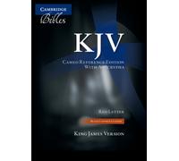 KJV Cameo Reference Bible with Apocrypha, Black Calfskin Leather, Red-letter Text, KJ455:XRA Black Calfskin Leather