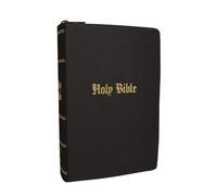 KJV Compact Large Print Bible, Black Leathersoft Zipper Closure, Red Letter, Comfort Print