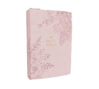 KJV Compact Large Print Bible, Pink Leathersoft Zipper Closure, Red Letter, Comfort Print