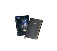 KJV Concord Reference Bible Black Calf Split Leather Redletter Text Thumb Index KJ564XRI