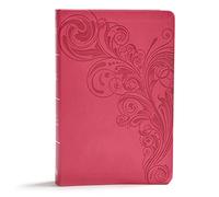 KJV Giant Print Reference Bible, Pink LeatherTouch, Indexed: Red Letter, Ribbon Marker, Smythe-Sewn, Two-Column Text, Concordance, Presentation Page, Full-Color Maps, Easy-To-Read Font Size