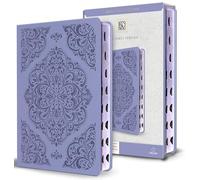 KJV Holy Bible, Large Print Medium Format, Lavender Faux Leather w/Thumb Index and Ribbon Marker, Red Letter: King James Version, Dark Brown, Faux ... Thumb Index and Ribbon Marker, Red Letter