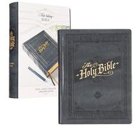 KJV Holy Bible, Large Print Note-Taking Bible, Faux Leather Hardcover - King James Version, Gray