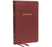 KJV Holy Bible: Thinline, Burgundy Leathersoft, Red Letter, Comfort Print: King James Version: Holy Bible, King James Version