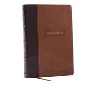 KJV Holy Bible with Apocrypha and 73,000 Center-Column Cross References, Brown Leathersoft, Red Letter, Comfort Print (Thumb Indexed): King James Version